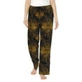 thumbnail image 1 of KLL Womens Gold Dragonfly Mandala Print Pajama Pants Soft Pajama Bottoms for Women Cozy Lounge Pants-X-Large, 1 of 7