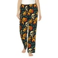 thumbnail image 1 of KLL Womens Halloween Skull Print Pajama Pants Soft Pajama Bottoms for Women Cozy Lounge Pants, 1 of 7