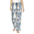 thumbnail image 1 of KLL Womens Happy Snowmen Snowfall Print Pajama Pants Soft Pajama Bottoms for Women Cozy Lounge Pants-XX-Large, 1 of 7
