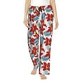 thumbnail image 1 of KLL Womens Lilies Flowers Print Pajama Pants Soft Pajama Bottoms for Women Cozy Lounge Pants, 1 of 5