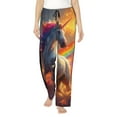 thumbnail image 1 of KLL Womens Rainbow Sunset Cloud White Horse Print Pajama Pants Soft Pajama Bottoms for Women Cozy Lounge Pants, 1 of 5