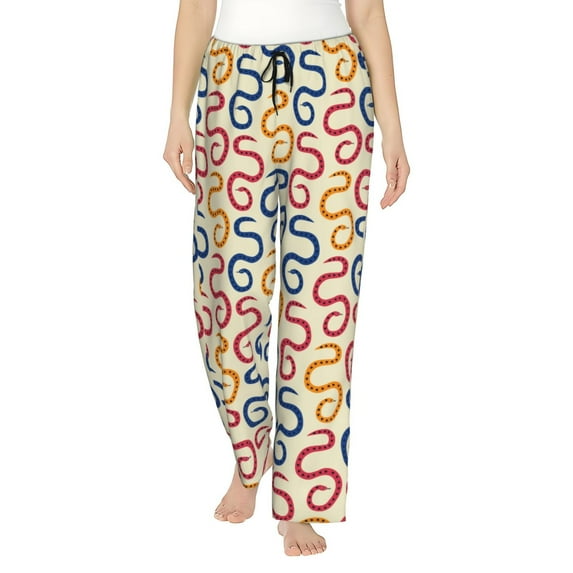 KLL Womens Snake Print Pajama Pants Soft Pajama Bottoms for Women Cozy Lounge Pants
