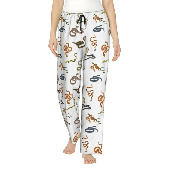 KLL Womens Snake Print Pajama Pants Soft Pajama Bottoms for Women Cozy Lounge Pants