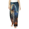 thumbnail image 1 of KLL Womens Starry Light White Horse Print Pajama Pants Soft Pajama Bottoms for Women Cozy Lounge Pants, 1 of 5