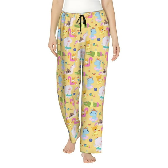 KLL Womens Summer Animals Print Pajama Pants Soft Pajama Bottoms for Women Cozy Lounge Pants