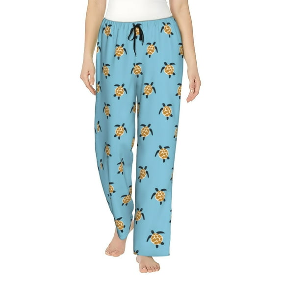 KLL Womens Turtle Print Pajama Pants Soft Pajama Bottoms for Women Cozy Lounge Pants