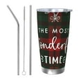 thumbnail image 1 of KLL Wonderful Time Christmas Print 40oz Stainless Steel Insulated Car Cup with Spillproof Lid - Keep Your Drink Hot or Cold on the Go-Straw Three-piece Set, 1 of 8
