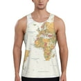 thumbnail image 1 of KLL World Map 1 Print Men's Muscle Gym Workout Stringer Tank Tops Bodybuilding Fitness T-Shirts Tank Tops Men-X-Large, 1 of 7