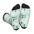 thumbnail image 1 of KLL World Travel Map Print Cool Socks Men's Women's Crew Socks Funny Crazy Novelty Stockings, 1 of 7