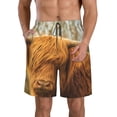 thumbnail image 1 of KLL Yak Men's Casual Summer Beach Shorts Hawaiian Shorts with Pockets-Medium, 1 of 5