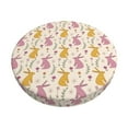 thumbnail image 1 of KLL Yellow Pueple Rabbit Round Bar Chair Cushion Cover 14 inch ,Bar Stool Protector with Elastic, Soft Washable, 1 of 6