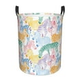 thumbnail image 1 of KLL Zebra Colourful Waterproof Foldable Laundry Hamper Bucket with Handles for Storage Bin,Kids Room,Home Organizer (Small ), 1 of 7
