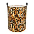 thumbnail image 1 of KLL Zebra Waterproof Foldable Laundry Hamper Bucket with Handles for Storage Bin,Kids Room,Home Organizer (Small ), 1 of 7
