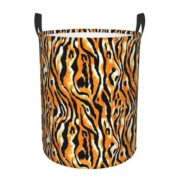 KLL Zebra Waterproof Foldable Laundry Hamper Bucket with Handles for Storage Bin,Kids Room,Home Organizer (Small )
