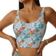 thumbnail image 1 of KLL cartoon Elephant for Workout Tank Tops for Women,U Back Fitness Top Built in Shelf Bras Padded Fit for Yoga Gym-XX-Large, 1 of 8