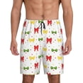 thumbnail image 1 of KLL cartoon colorful Bow tie for Men's 1-Pack Shorts,Sleep Pajama Shorts for Men Soft Pj Shorts Men's Pajama Bottoms Sleepwear-3X-Large, 1 of 6