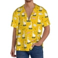thumbnail image 1 of KLL cartoon goose Print Men's Shirt Short Sleeve Button Down Summer Cuba Beach Shirts-XX-Large, 1 of 5
