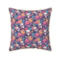 thumbnail image 1 of KLL colorful Skull flower daisy Decorative Throw Pillow Covers Velvet Soft for Couch Sofa Bedroom Living Room Outdoor (No pillow core)- 16"x16", 1 of 5