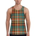 thumbnail image 1 of KLL colorful plaid Print Men's Muscle Gym Workout Stringer Tank Tops Bodybuilding Fitness T-Shirts Tank Tops Men-4X-Large, 1 of 7