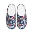 thumbnail image 1 of KLL cool rock Skull Pattern Adult Unisex Cozy Slippers,Fuzzy Slip-on Slippers TPR Sole Slippers Comfort Plush Home Footwear for Indoor & Outdoor-46/47, 1 of 7