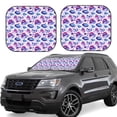 thumbnail image 1 of KLL crystal Skull record lips Windshield Sun Shade 2-Piece Foldable Car Front Window Sunshade for Most Sedans SUV Truck- Small, 1 of 5