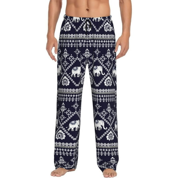 KLL elephants Mens Pajama Pants for Men,Mens Lounge Pants,Funny Gifts for Men,Men's Pajama Bottoms-Medium