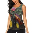 thumbnail image 1 of KLL farm tractor Print Womens Tank Top Sleeveless Workout Tops Athletic Running Shirts Yoga Gym Clothes-Small, 1 of 7