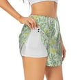 thumbnail image 1 of KLL flower and leaf Pattern Shorts Women,Athletic Shorts High Waisted Running Shorts Pocket Sporty Short Gym Elastic Workout Shorts-XX-Large, 1 of 7