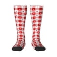 thumbnail image 1 of KLL geometric with hearts Print Cool Socks Men's Women's Crew Socks Funny Crazy Novelty Stockings, 1 of 6