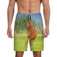 thumbnail image 1 of KLL horse running freely for Men's 1-Pack Shorts,Sleep Pajama Shorts for Men Soft Pj Shorts Men's Pajama Bottoms Sleepwear-3X-Large, 1 of 6