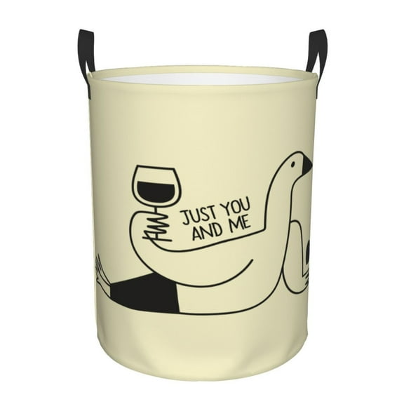 KLL just you and me Waterproof Foldable Laundry Hamper Bucket with Handles for Storage Bin,Kids Room,Home Organizer-Medium