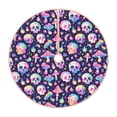 thumbnail image 1 of KLL mushroom colorful Skull star Christmas Tree Skirt 36" ,Party Decorations Farmhouse for Christmas Decorations Holiday Party, 1 of 1