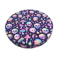 thumbnail image 1 of KLL mushroom colorful Skull star Round Bar Chair Cushion Cover 14 inch ,Bar Stool Protector with Elastic, Soft Washable, 1 of 6
