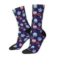 thumbnail image 1 of KLL pirate owls and boats Print Cool Socks Men's Women's Crew Socks Funny Crazy Novelty Stockings, 1 of 6