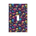 thumbnail image 1 of KLL rainbow color mushroom Skull Pattern Electrical Outlet Covers, 3" x 5" 1 Pack Electric Receptacle Plug Covers for Decorator Receptacle Outlet & Switch-Style T, 1 of 6
