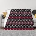 thumbnail image 1 of KLL red Minimalist Snowflake Print Fleece Throw Blanket, Horizontal Fleece Bedding Cute Soft Blankets Comfy Fleece Flannel Plush Home Decor for Couch & Bed -60"x50", 1 of 9