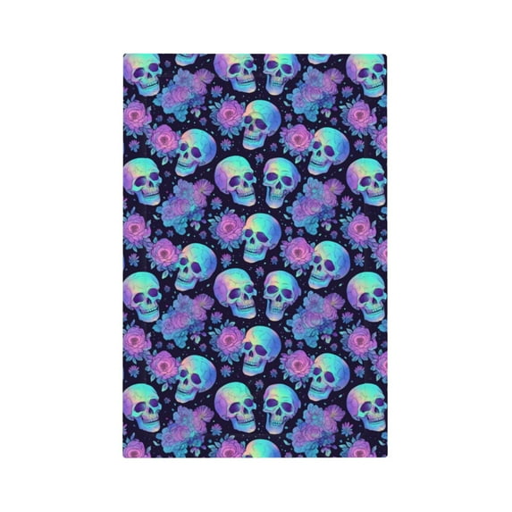 KLL starry sky Skull flower Pattern Electrical Outlet Covers, 3" x 5" 1 Pack Electric Receptacle Plug Covers for Decorator Receptacle Outlet & Switch-Style V