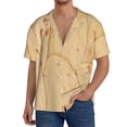 thumbnail image 1 of KLL taco tortilla Print Men's Shirt Short Sleeve Button Down Summer Cuba Beach Shirts-X-Large, 1 of 5