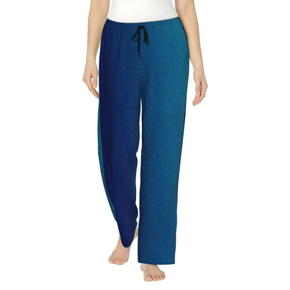 KLL teal blue Womens Print Pajama Pants Soft Pajama Bottoms for Women Cozy Lounge Pants-X-Large