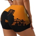 thumbnail image 1 of KLL tractor cultivating the land Pattern Workout Shorts for Women Scrunch Short Gym Yoga Running Sport Active Exercise Fitness Shorts-Small, 1 of 8