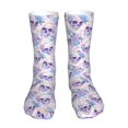 thumbnail image 1 of KLL white Skull crystal flower Print Womens Crew Socks Athletic Middle Tube Long Socks Novelty Socks Gifts For Men, 1 of 7