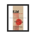 thumbnail image 1 of KLM Royal Dutch Airlines Weekly Service Amsterdam Batavia, 1934. Framed Vintage Travel Poster, 1 of 1