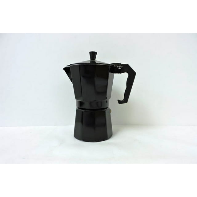 KLOC Espresso Maker 3 Cup Color Coated Outside Natural Aluminum