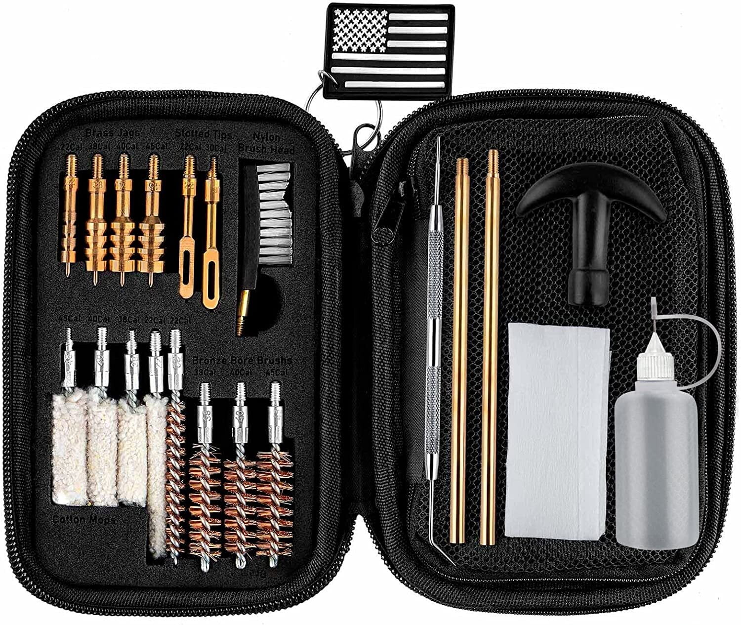 KLOLA Universal Handgun Cleaning Kit for .22 .357/.38/9mm .40 .45 Caliber Pistols