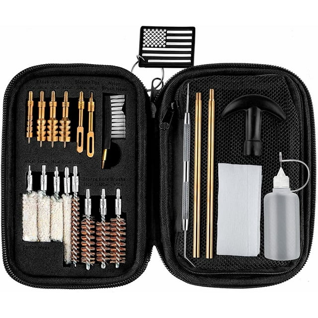 KLOLA Gun Cleaning Kit Handgun Clean Kit for .22 .357/.38/9mm .40 .45 Caliber Universal Gun