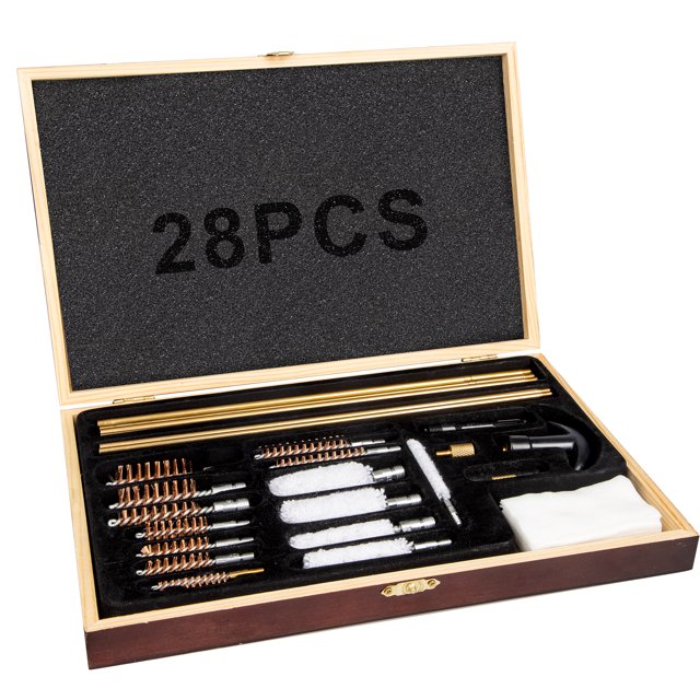 KLOLA Gun Cleaning Kit With Wooden Case Universal Gun Clean Kit For