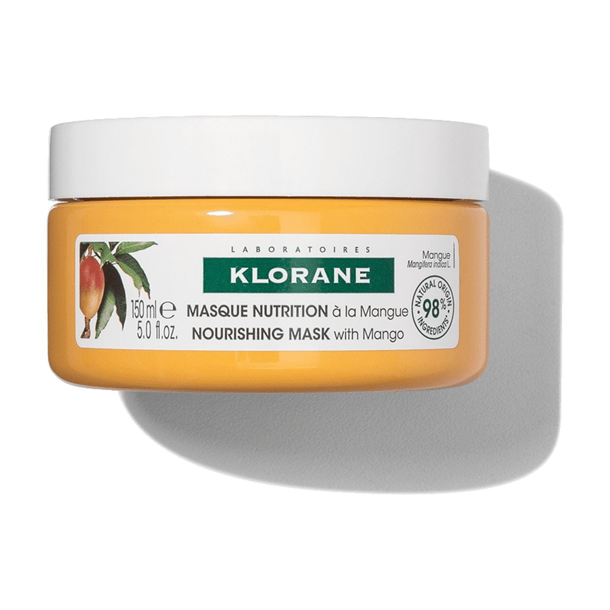 Klorane Nourishing 2-in-1 Mask with Mango - Deep Conditioning and Overnight Treatment for Dry Hair, 5.0 fl oz
