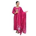 thumbnail image 1 of KLOSIA Women Embroidery Solid Anarkali Kurta and Pant Set with Dupatta - Indian Ethnic Traditional Wear Anarkali Kurta Set, 1 of 7