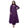 thumbnail image 1 of KLOSIA Women Embroidery Solid Anarkali Kurta and Pant Set with Dupatta - Indian Pakistani Ethnic Traditional Wear Anarkali Kurta Set, 1 of 5