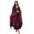thumbnail image 1 of KLOSIA Women's Rayon Printed Anarkali Kurta and Pant with Dupatta Set - Indian Ethnic Traditional Wear Anarkali Kurta Set, 1 of 7